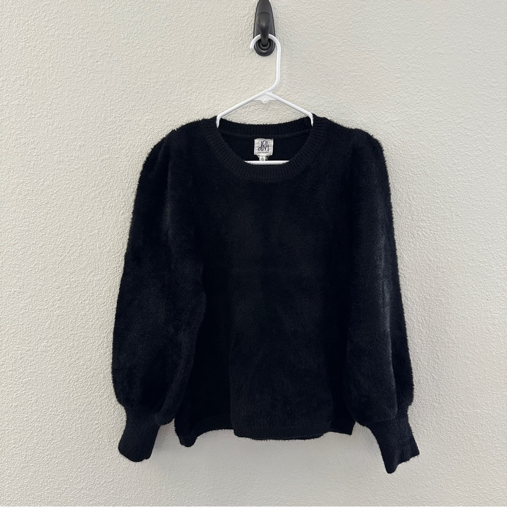dRA Anthropologie Fuzzy Puff‎ Sleeve Sweater - Coquette Feminine Cozy - L
